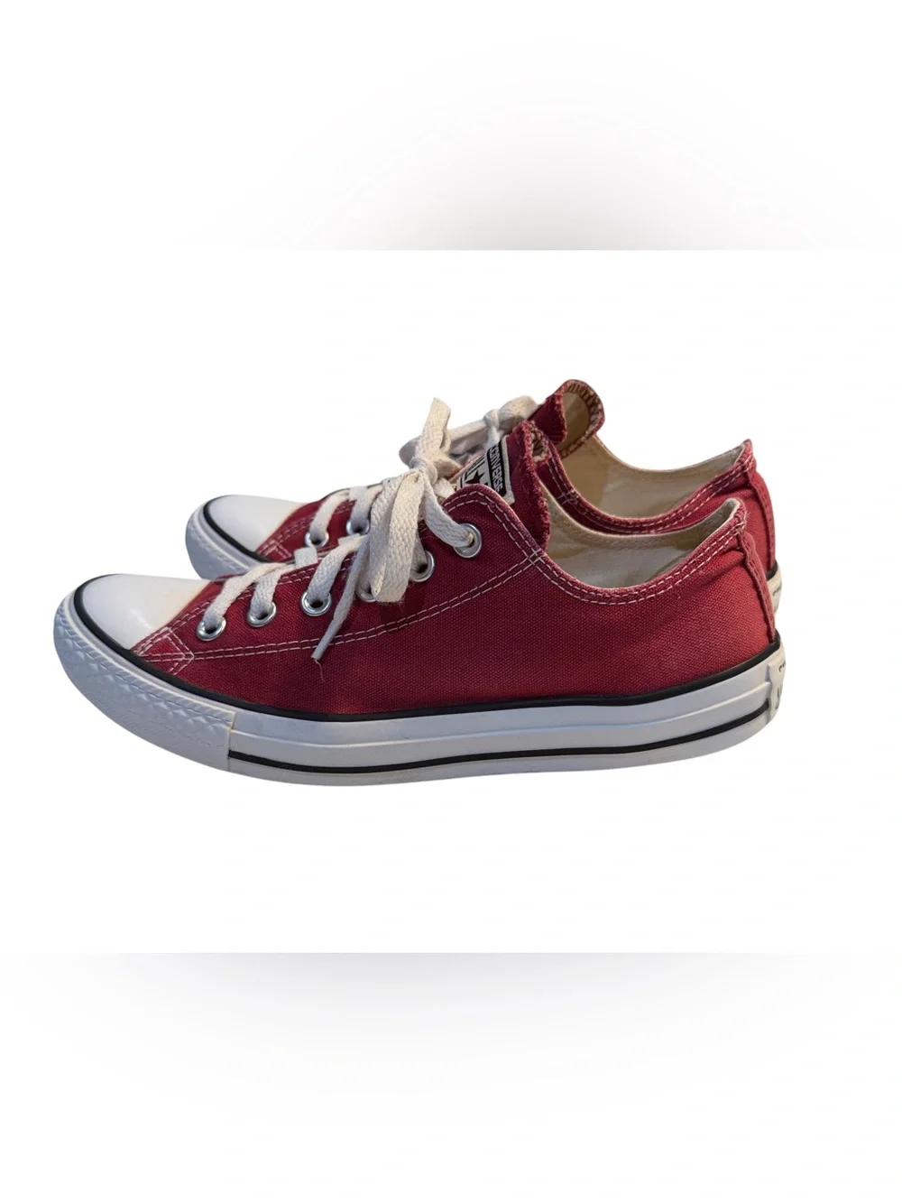 Converse Chuck Taylor Red Low Top Sneakers Women 9 Men 7 Americana Classic - Picture 6 of 11